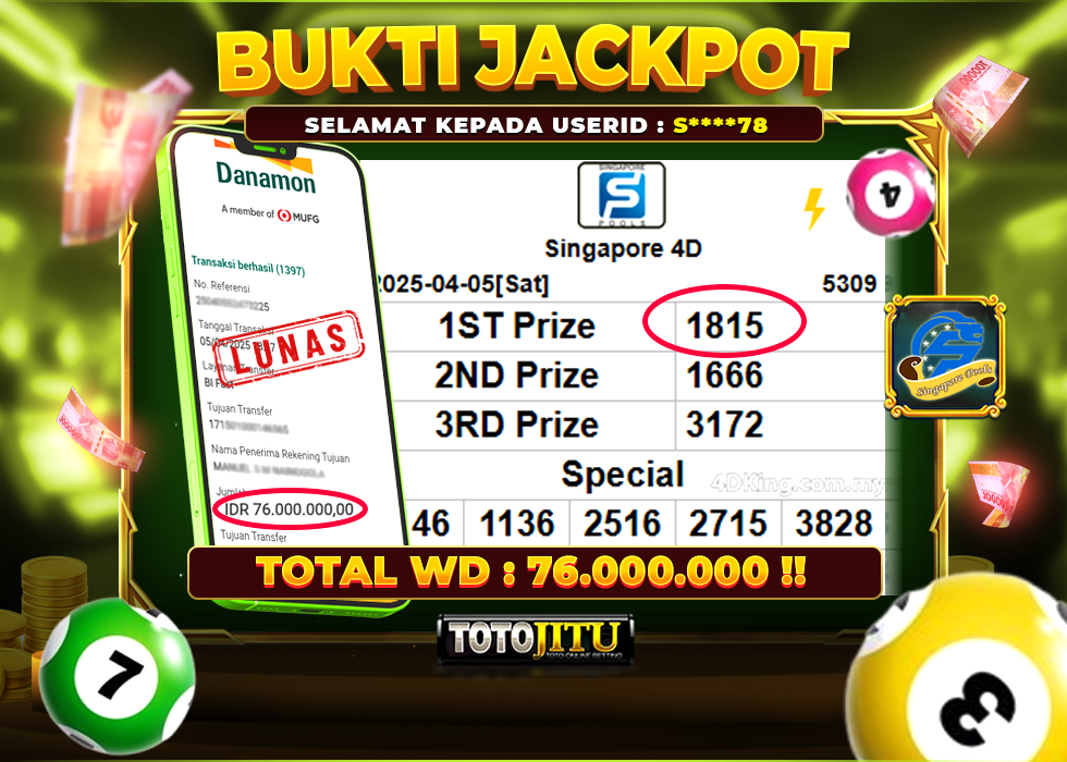 BERBURU JACKPOT SULTAN? TOGEL SINGAPORE TEMPATNYA!!